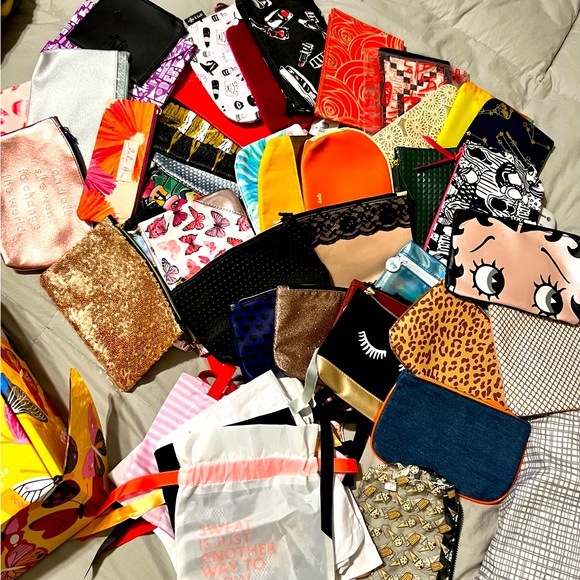 Lot of 40 Ipsy and 15 Sephora Play makeup bags Makeup Organizers